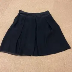 ユニクロ フレアスカート プリーツスカート ブラック 黒