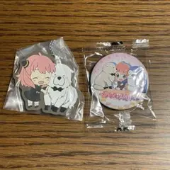 SPY×FAMILY ラバーマスコットキーホルダー 缶バッジ アーニャ ボンド