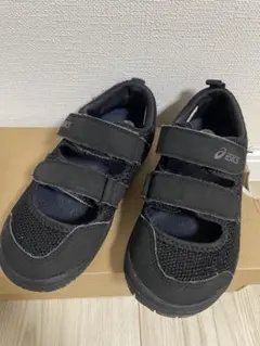 アシックス　スクスク　メッシュ　スニーカー18センチ　黒