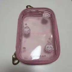 ちいかわ ポーチ マルチケース アクスタケース カラビナ付き ピンク 推し活