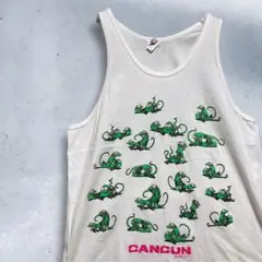 BiSY エロ T タンクトップ 古着 90s 白 トカゲ セックス 48手