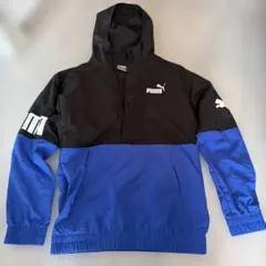 PUMA プーマ ハーフジップ ウインドブレーカー XS ブルー ブラック