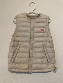 11/28までsale‼️ダントン　キッズ　ダウンベスト　オフホワイト　Mサイズ