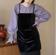 【美品】LOWRYS FARM ローリーズファーム レイヤードキャミチュニック