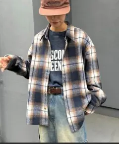 チャオパニックティピー　チェックネルシャツ　UNISEX ③