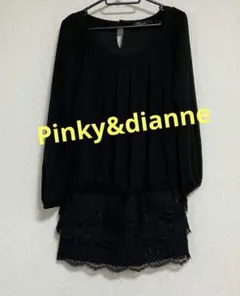 Pinky&dianne ブラックレースミニワンピースのサムネイル