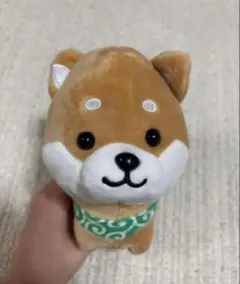 柴犬 ぬいぐるみ 唐草模様 首輪付き　犬　人形　茶色