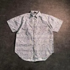 【CLUB sportswear】総柄 SM33 コトンシャツ 古着used