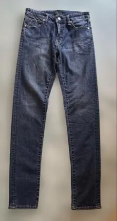 美品UNIQLO JEANS ダークブルー ストレートデニムメンズ
