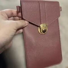 春色　ピンク　スマホショルダーバッグ　スマホケース