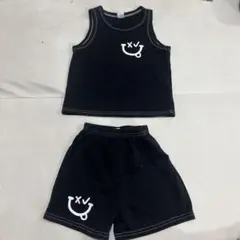 美品 タンクトップ　半ズボン　ハーフパンツ　セットアップ　80 男の子　黒