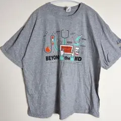 人気◆ギルダン プリント Ｔシャツ クルーネック 半袖 XL 灰 綿 カジュアルのサムネイル