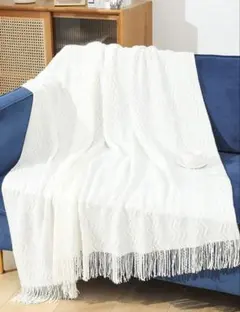 【新品未使用】SHEIN ソファカバー ホワイト ブランケット