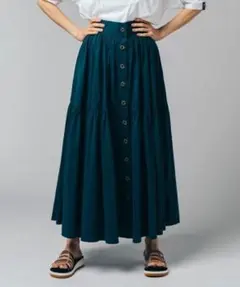 DOUBLE STANDARD CLOTHING 綿ナイロンストレッチスカートのサムネイル