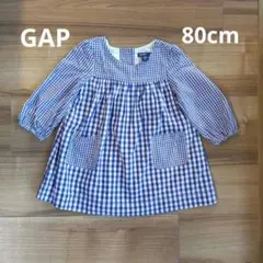 baby GAP　ギンガムチェック　ワンピース　80cm