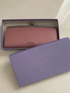 【Paul Smith】がま口長財布　くすみピンク×紫（箱付き）のサムネイル