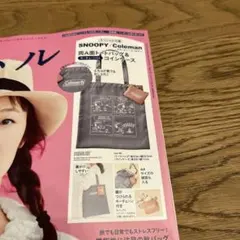 スヌーピー/コールマン《両A面トートバッグ＆コインケース》リンネル10月増刊付録