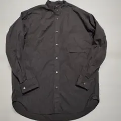 ユニクロ +J スーピマコットンオーバーサイズスタンドカラーシャツ グレー S