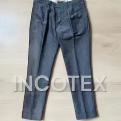 INCOTEX SLOWEAR 上質リネン混スラックス 32 美品のサムネイル