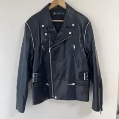 GU×UNDERCOVER ダブルライダースジャケット Lサイズ ブラック