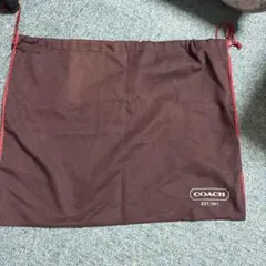 COACH 保存袋 巾着袋 ブラウン