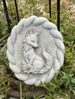 カエルとネズミのtea time ライムストーン 壁掛けオーナメント