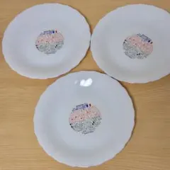 【未使用】ヤマザキ 春のパンまつり 白いフローラルディッシュ 3枚セット