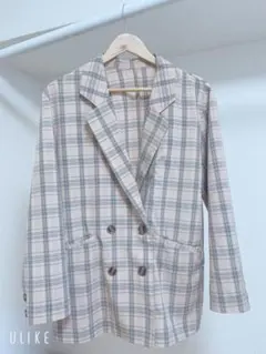 チェック薄手ジャケット