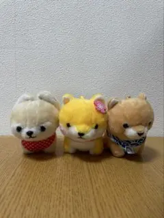 豆しば三兄弟　キーホルダー　3匹セット