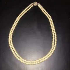 パール 二重ストランド ネックレス