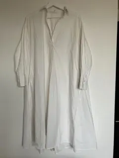 週末限定‼︎お値下げ OPAQUE.CLIP 長袖 オフホワイト　シャツワンピース
