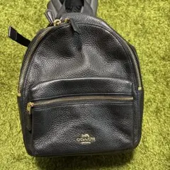 coach ブラックレザーリュック・バックパック