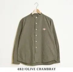 DANTON ダントン バンドカラーシャツ 38 オリーブ
