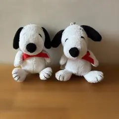 SNOOPY パイルマスコットキーホルダー 2個セット
