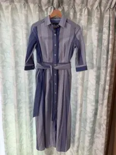 LOVELESS ストライプ シャツワンピース 34