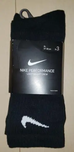 NIKE 新品 ライトウェイクルー ソックス 27～29cm ブラック