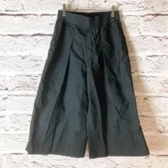 z2245:UNIQLO ガウチョパンツ　ウエストゴム ブラック 黒　XS