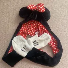 【クリーニング済美品】ミニーちゃん　マフラーファンキャップ