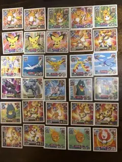 ポケモンシール烈伝ポケモンカードセット（多様なキャラクター）30枚