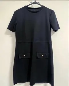 ZARA スエードブラックミニワンピース L