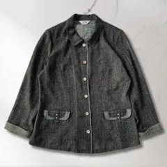 ダークグレー ボタン付き ジャケットのサムネイル