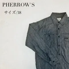PHERROW'S フェローズ　長袖シャツ　シャツ　メンズ　グレー　38のサムネイル