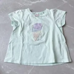petit main アイスクリーム刺繍 Tシャツ 100cm