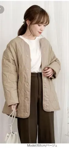 【てらさん×KOBE LETTUCEコラボ】キルティングオーバーコート