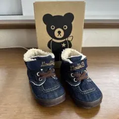 ダブルB デニムファーブーツ14㎝