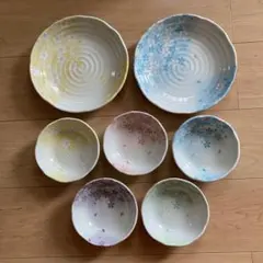 宇野千代 桜柄　食器　7枚セット 花がすみのサムネイル