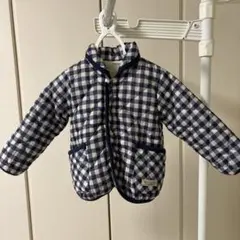 チェック柄キルティングジャケット 100