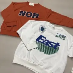 新品.タグ付.branshes.KIDS.プリントトレーナー.120.2枚セット