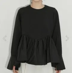 ADAM ET ROPE バルーンタフタペプラムプルオーバー