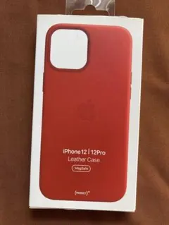 iPhone 12/12Pro レザーケース　レッド 純正のサムネイル